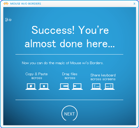 Mouse Without Borders 接続成功