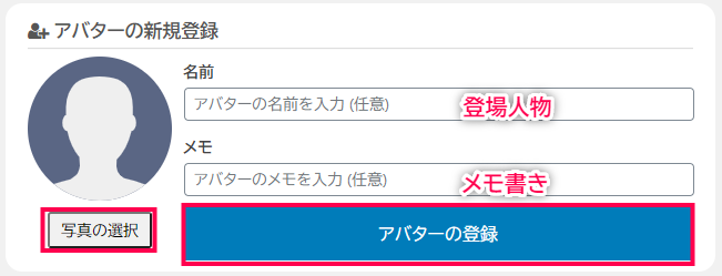 Word Balloon アバター新規登録